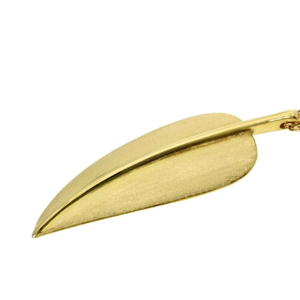 Tiffany Co Leaf Necklace Yellow Gold